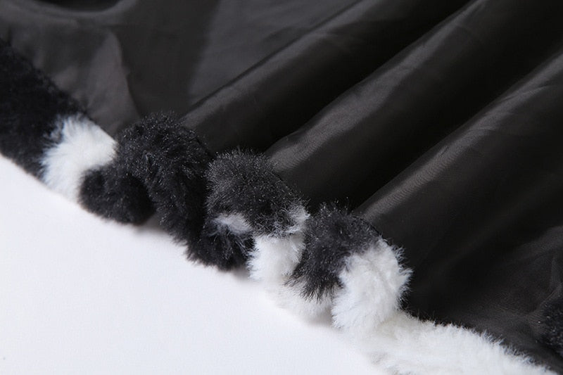 Faux Fur Cow Print Jacket