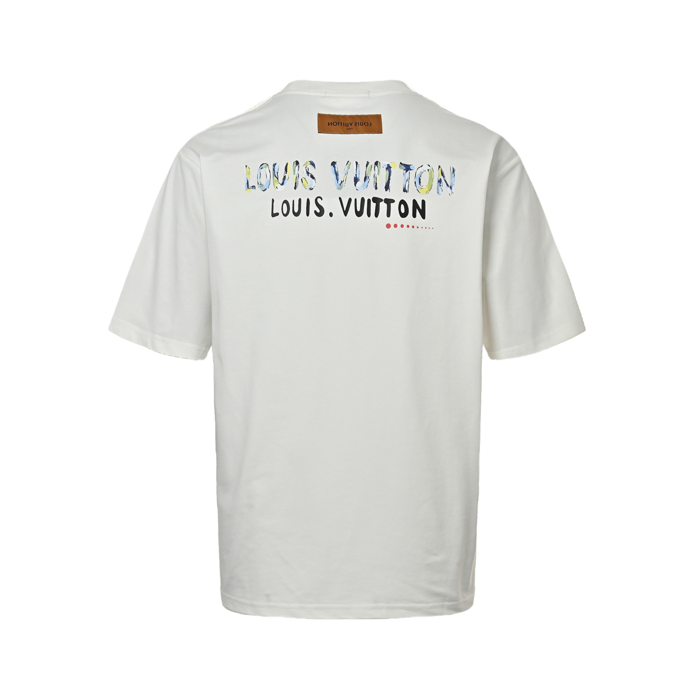 Louis Vuitton 25ss hand-painted camouflage lettering logo short sleeve
