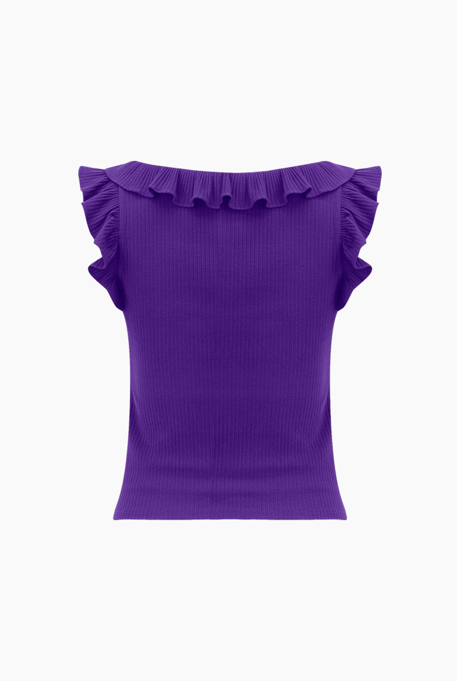 Blusa morada de escote redondo