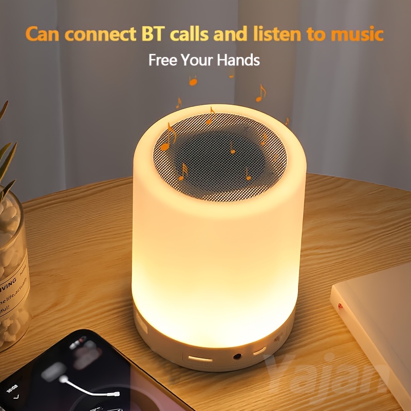 1pc Wireless Night Light Speaker Bass Mini Sound For School Supplies Home Decor, Office, Camping