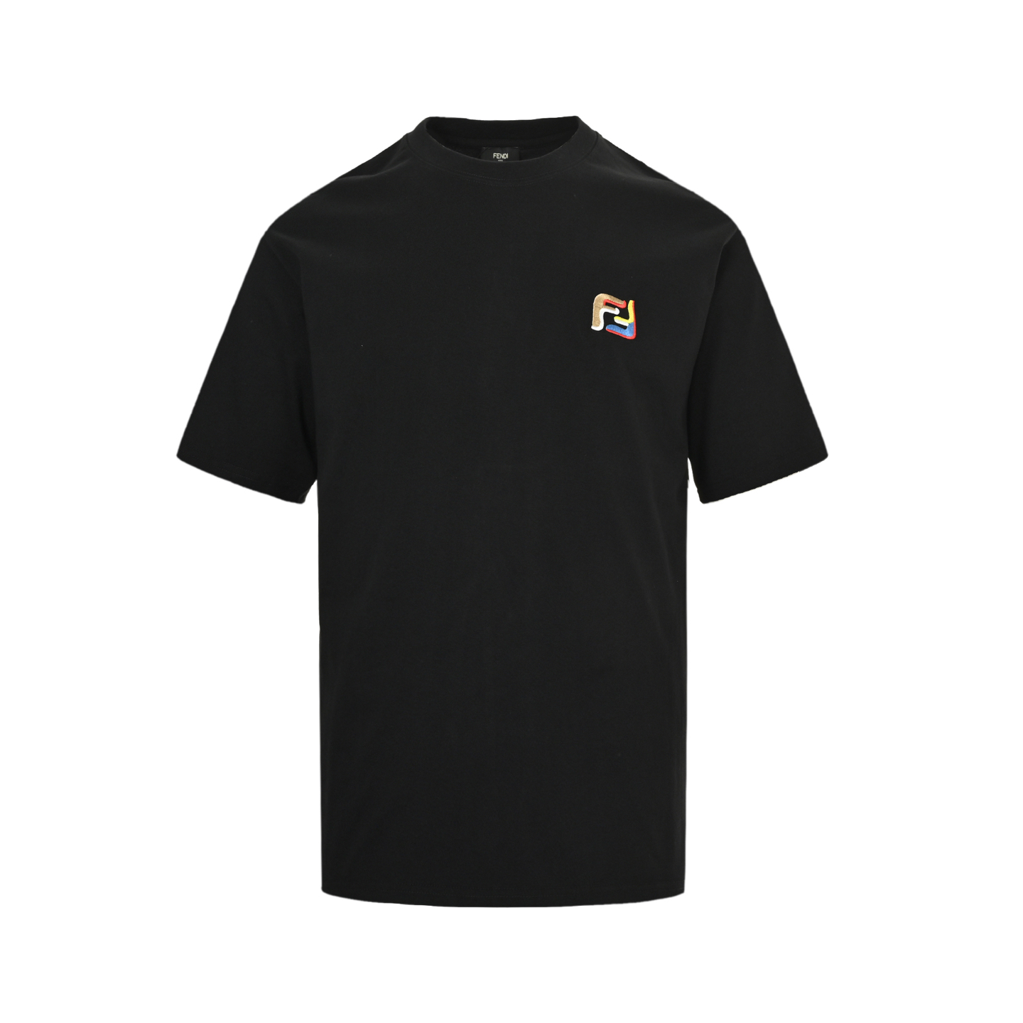Fendi 25ss FF color label letter embroidered short sleeve