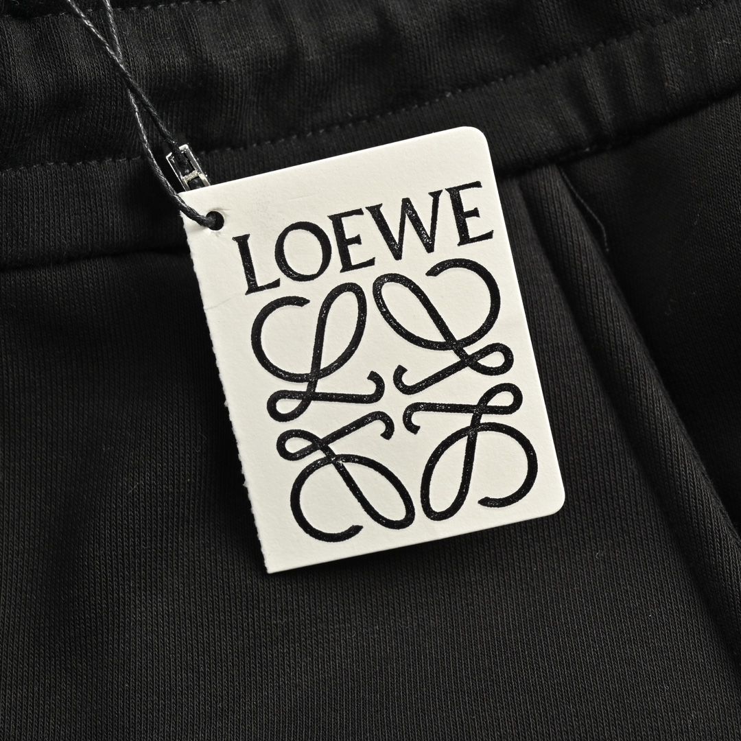 Loewe 23Fw embroidered logo web fleece trousers
