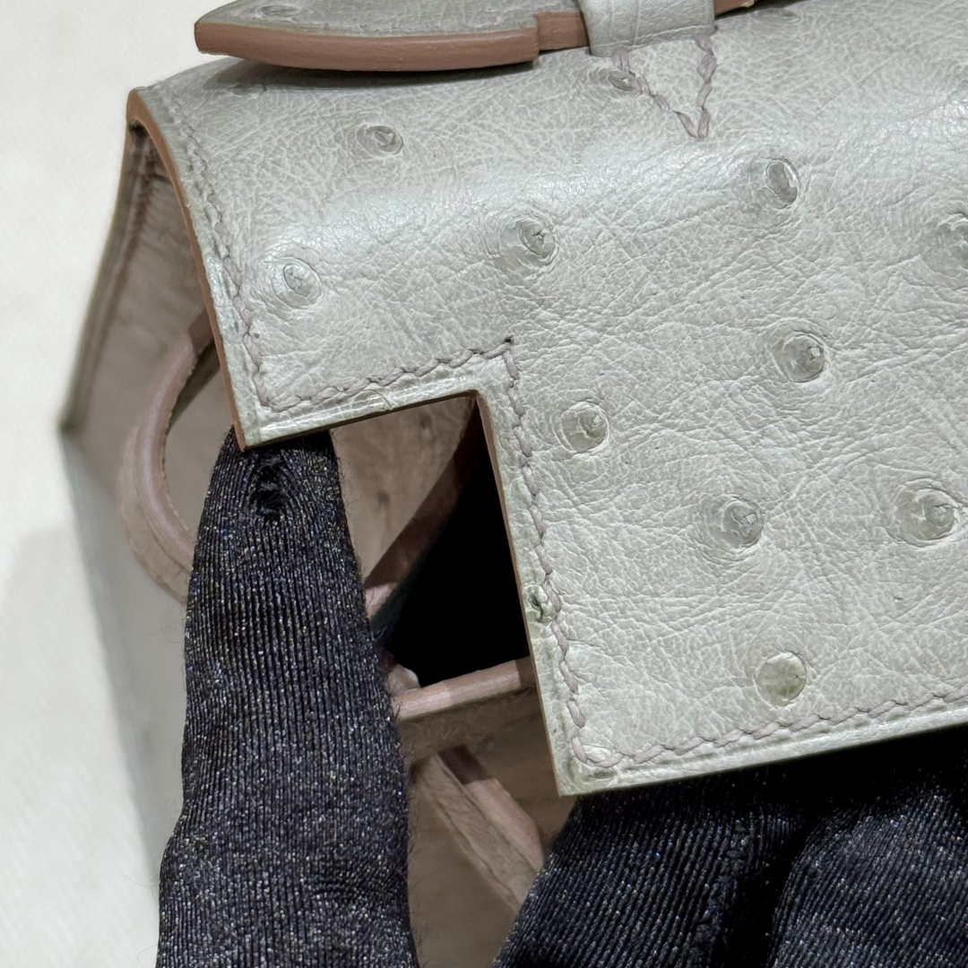Hermes Kelly Pochette1 80Gris perle handbag (handmade to order)