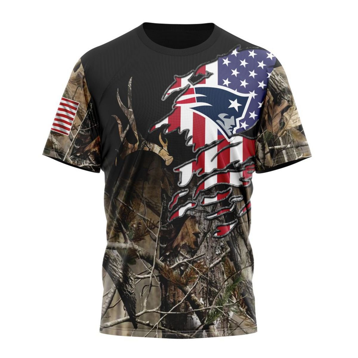 NEW ENGLAND PATRIOTS 3D HOODIE CAMO REALTREE HUNTING