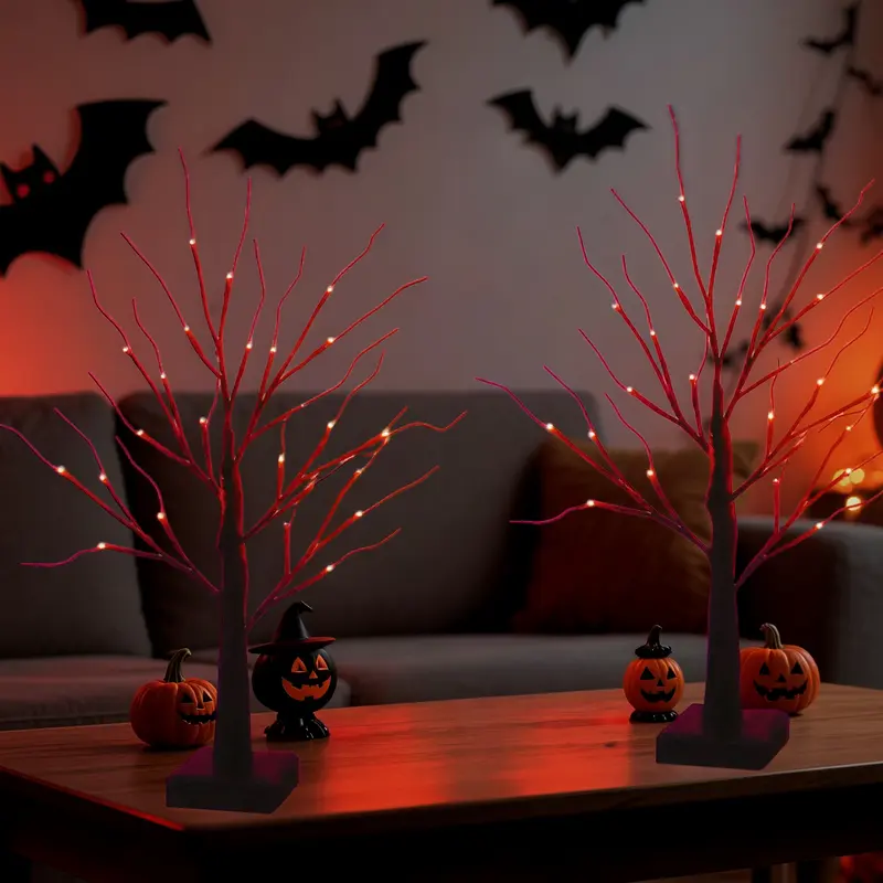 👻🎃 2-Pack Halloween Tree Lights – 24