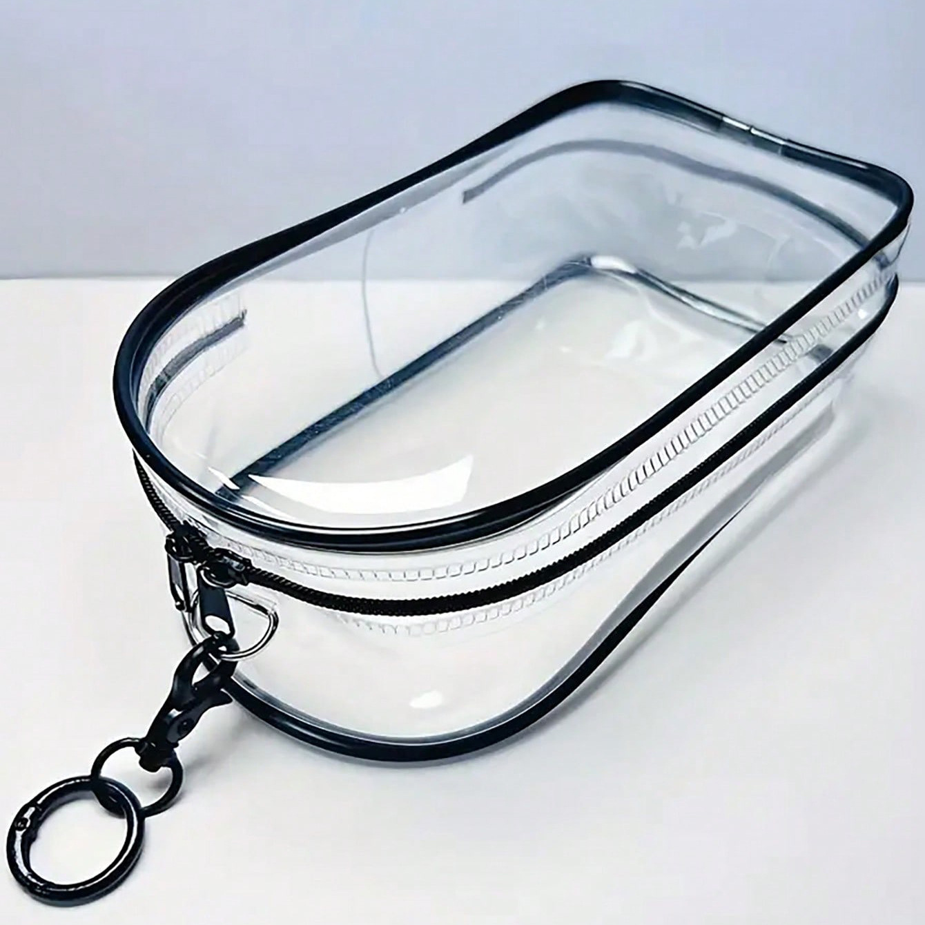 Clear Display & Storage Case for Doll – PVC Bag with Detachable Keychain for Collectible Toys and Cosmetics, Portable cases for Travel or Home Decor (7 Inches)