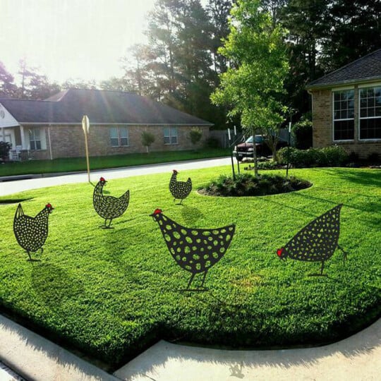 (🔥Last Day 60% OFF)-Metal Decor Chicken Yard Art & Farmhouse Decor-SET OF 5 PCS-Save $9.99(FREE SHIPPING)