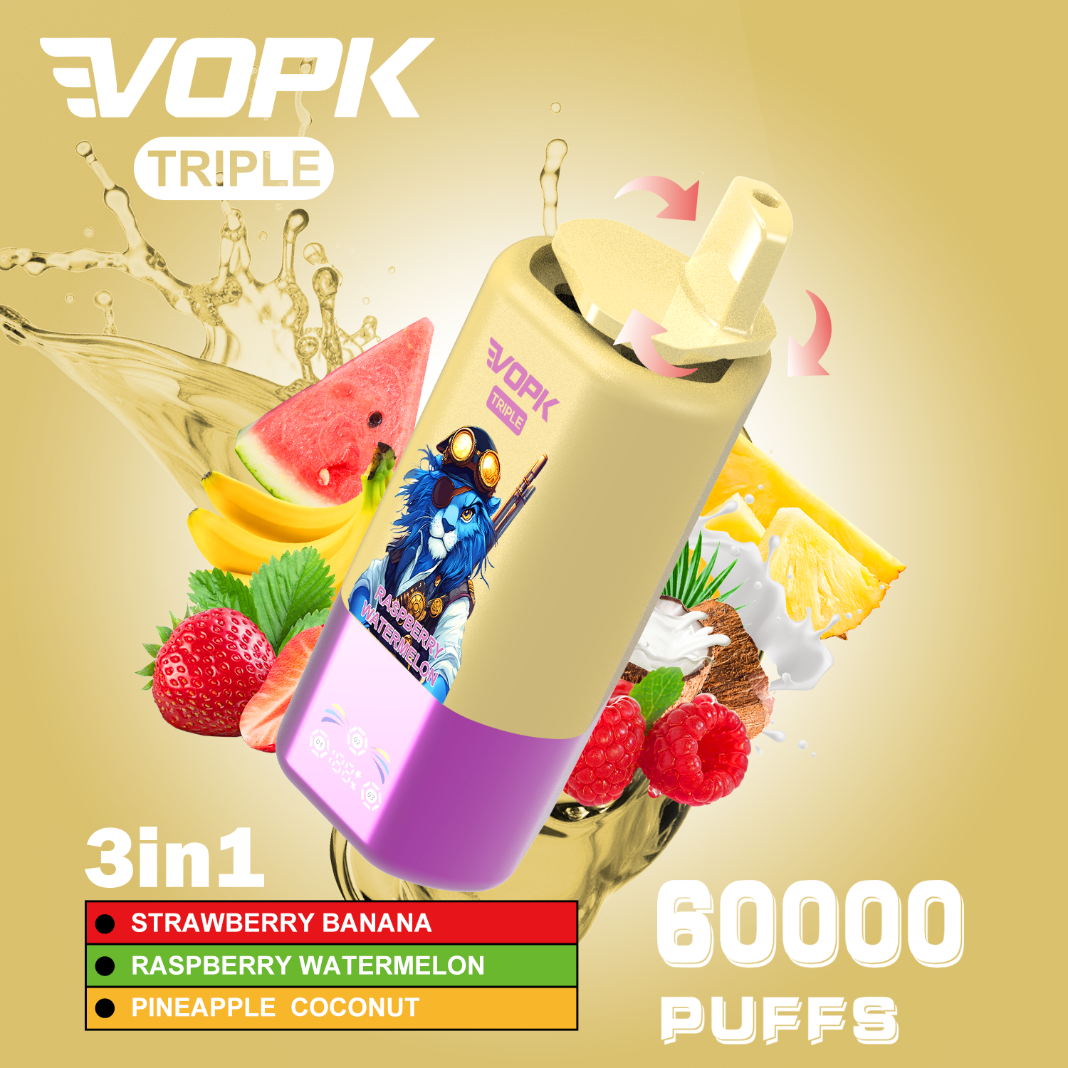 New! 3 In1 | 60000 Puffs