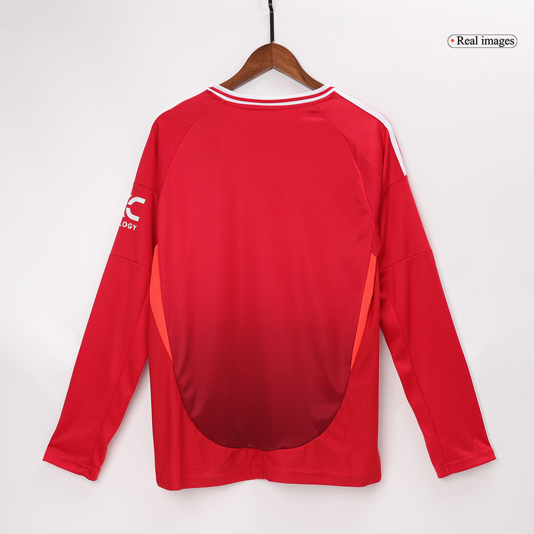 Manchester United long-sleeved home football shirt 2024/25