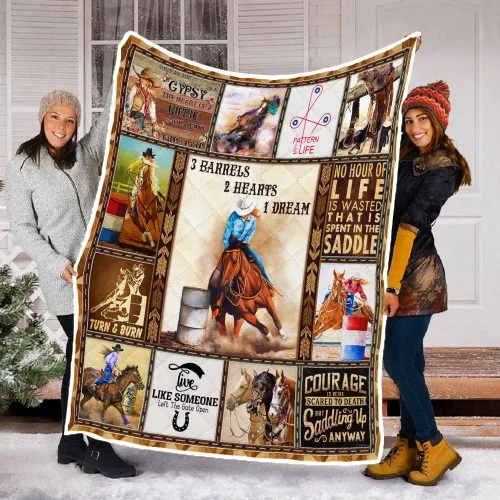 Barrel Racing Quilt Blanket