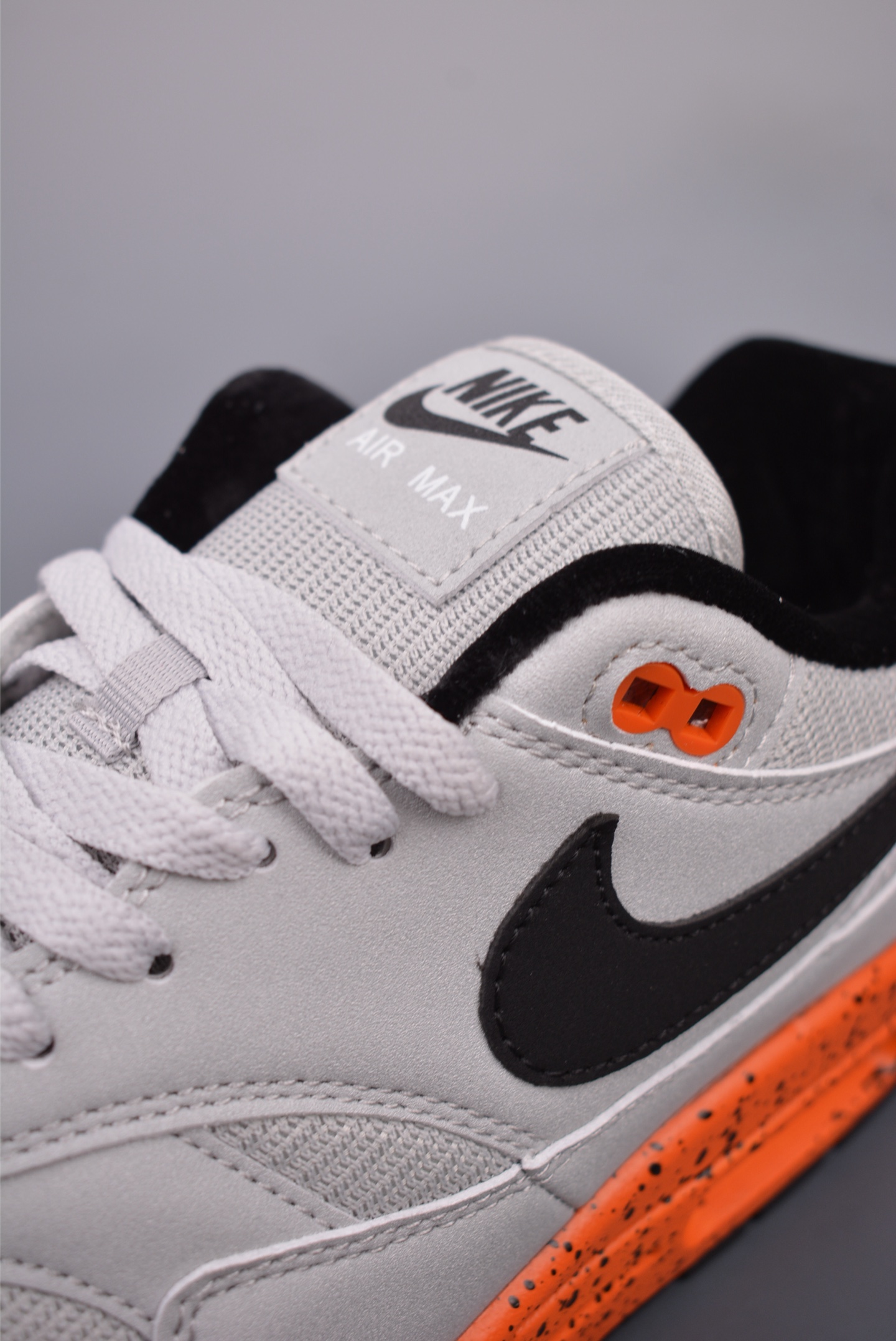 Nike Air Max 1'87 series gray, black, orange and stone patternv FD2638-005