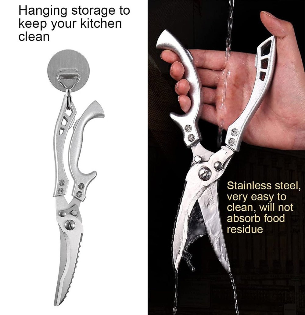 (🔥Father's Day Hot Sale-Save 50%OFF)--Heavy Duty Stainless Steel Bone-Cut Scissors--BUY 2 GET FREE SHIPPING NOW(EXTRA 20% OFF)
