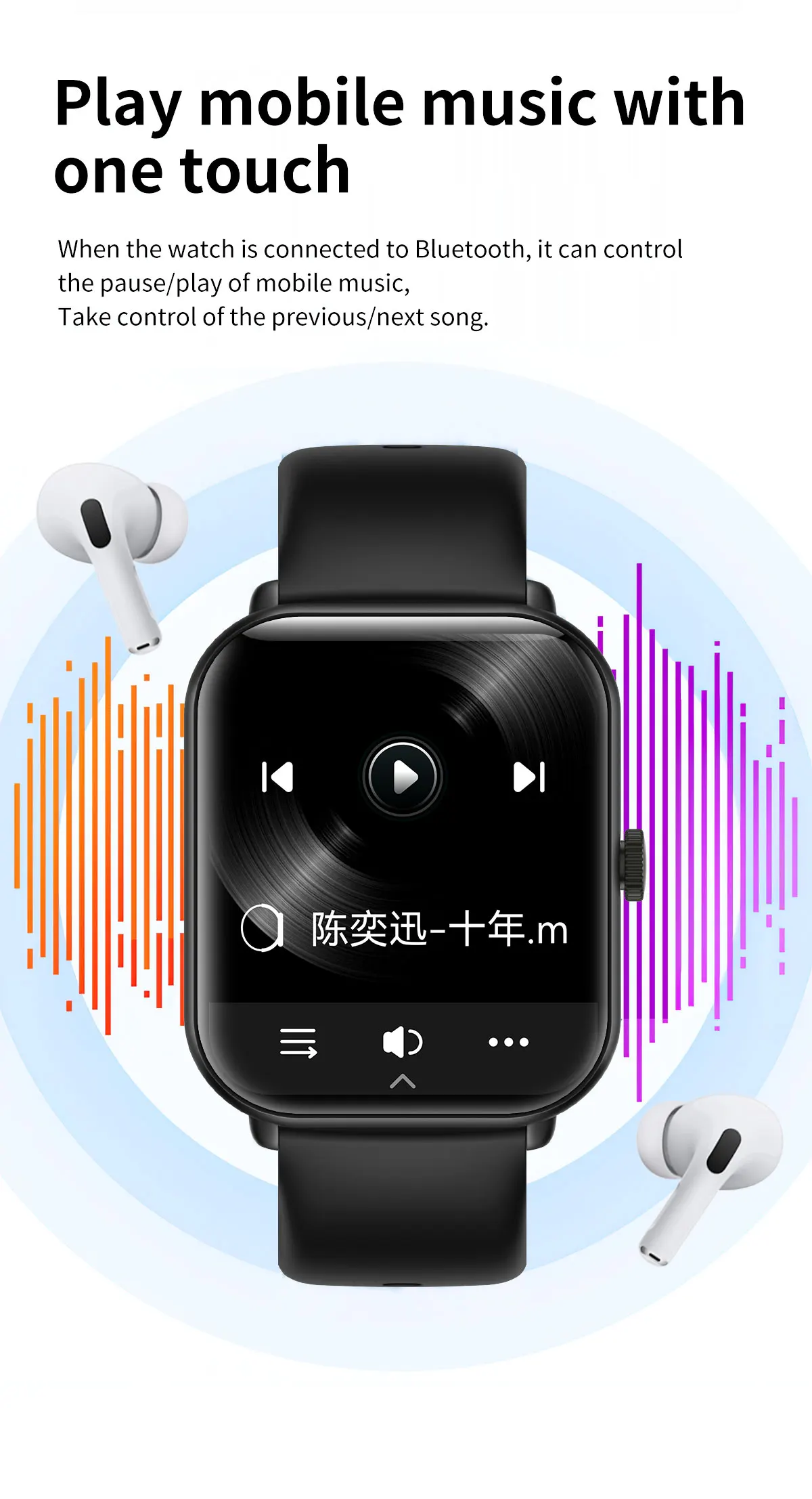 New Men's smartwatch HD Bluetooth Talk Temperature Monitor 1.96inch full screen Touch Multi-sport mode Women's Smartwatch + box