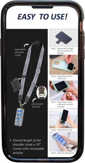 💖Last Day 49% OFF-Phone Strap with Zippered Pouch