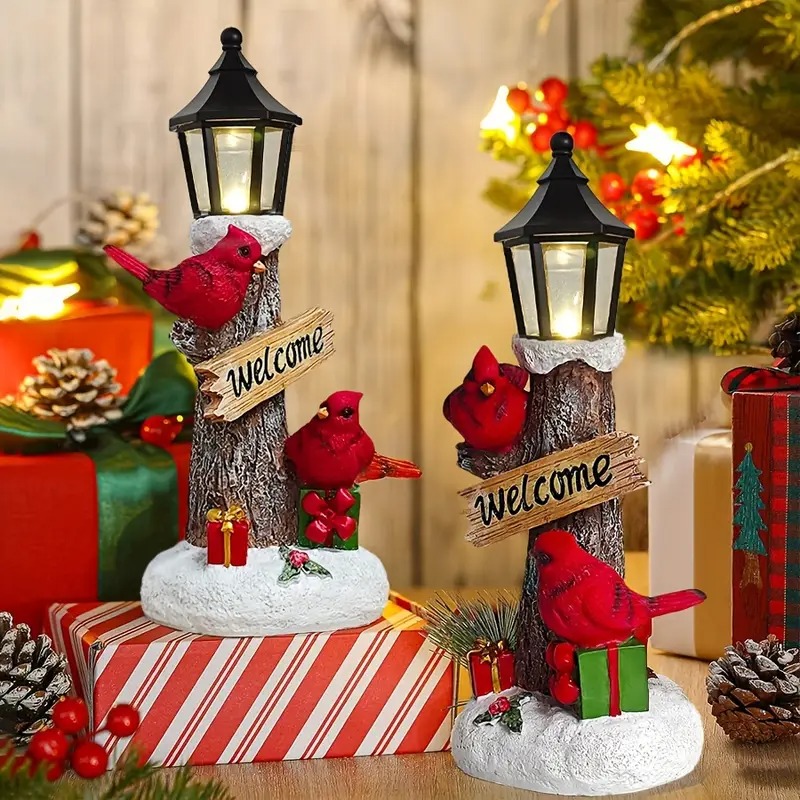 🔥LAST DAY 50% OFF🔥Red Cardinal Christmas Statues with LED Lights