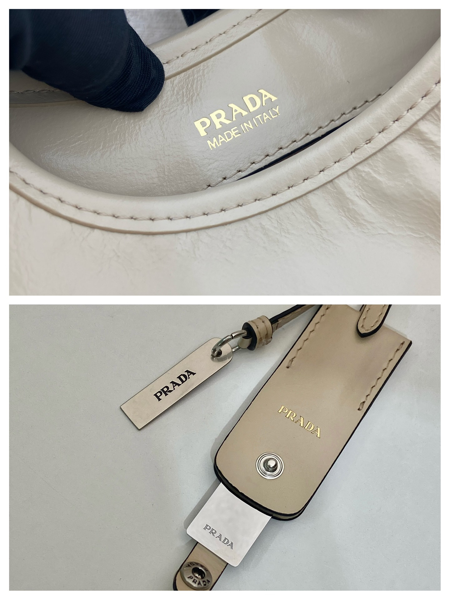 Prada waxed leather mini tote 1BG580