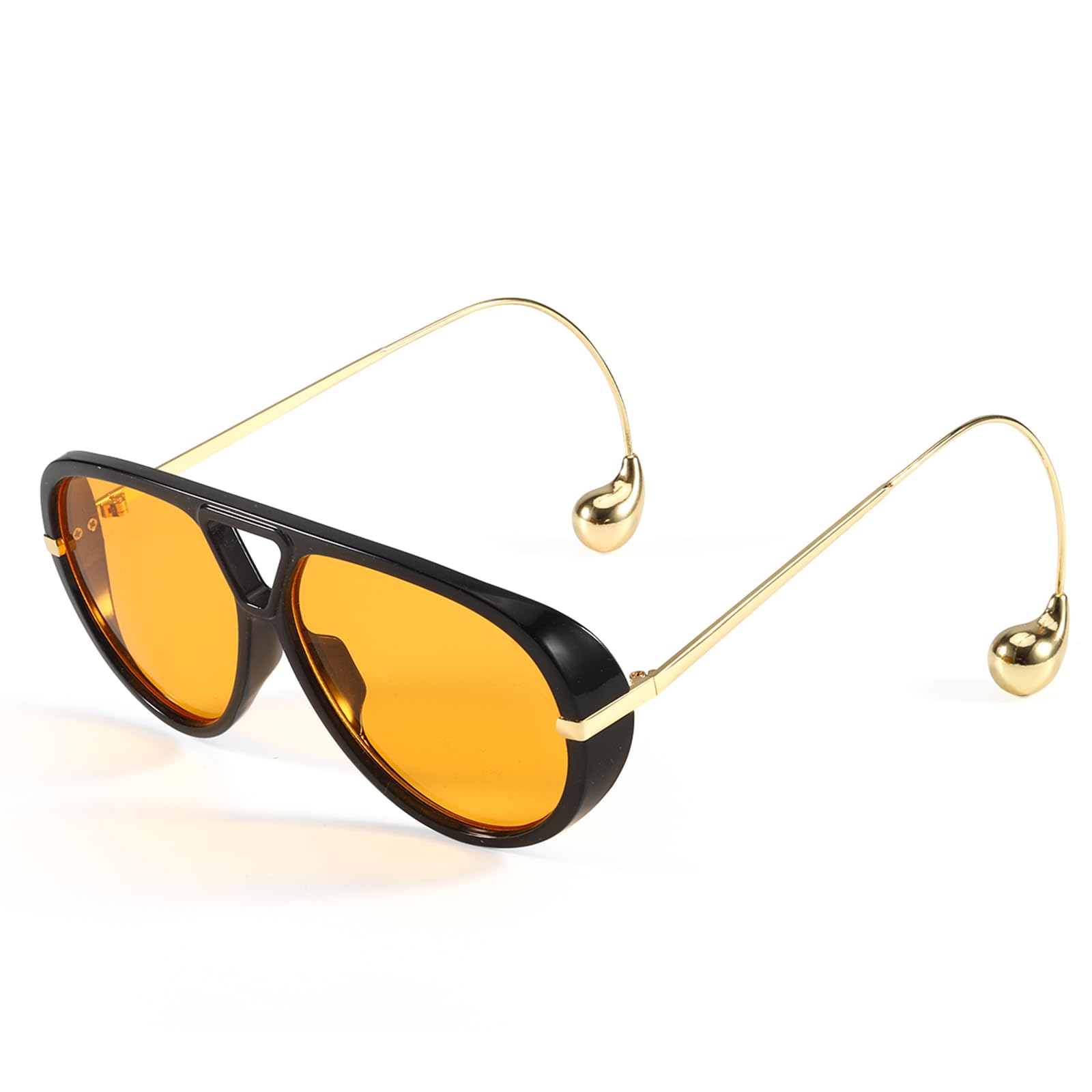 😍2025 Summer Must-Have🛒Oversized Aviator Sunglasses for Women With Earring
