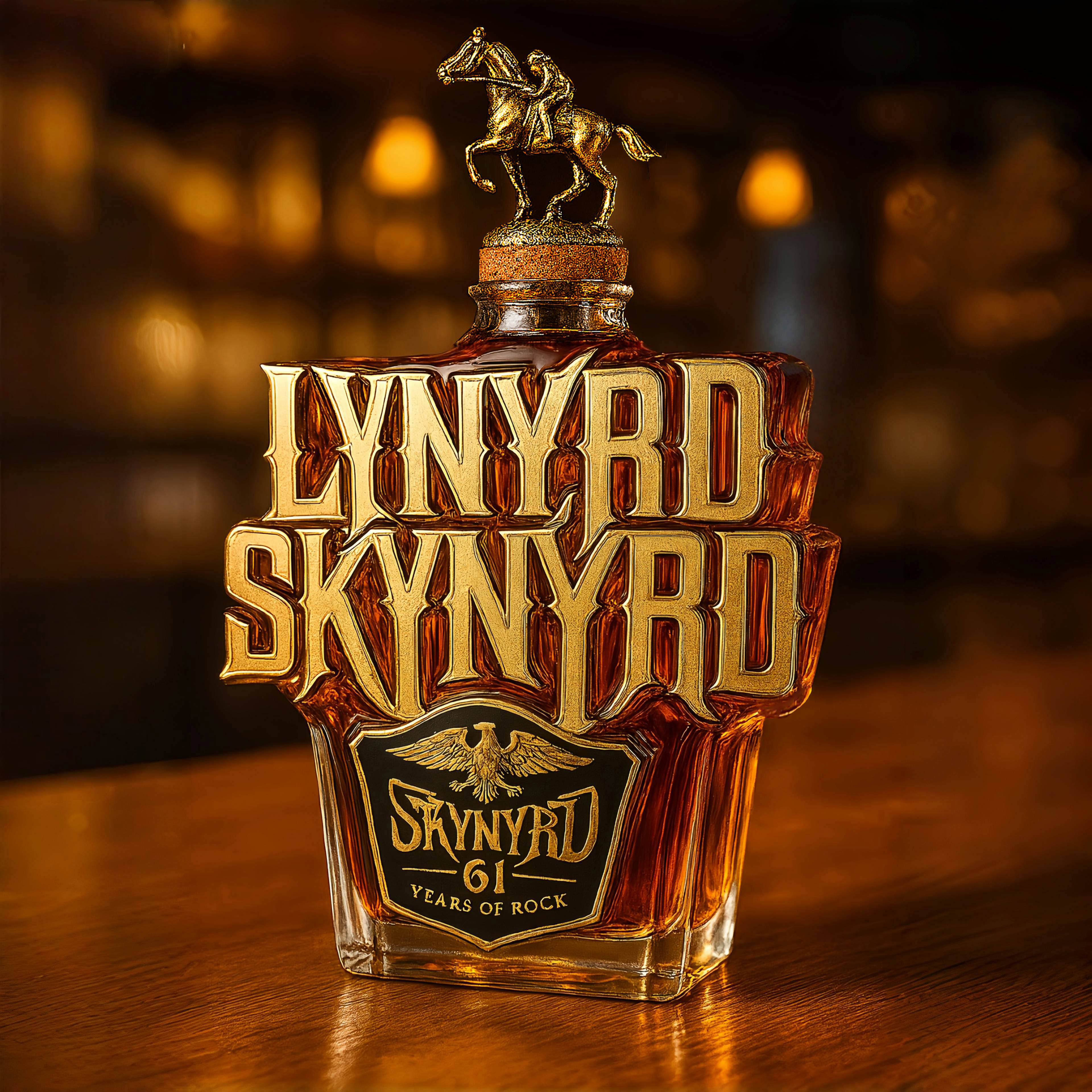 Lynyrd Skynyrd 61st Anniversary Whisky Bottle
