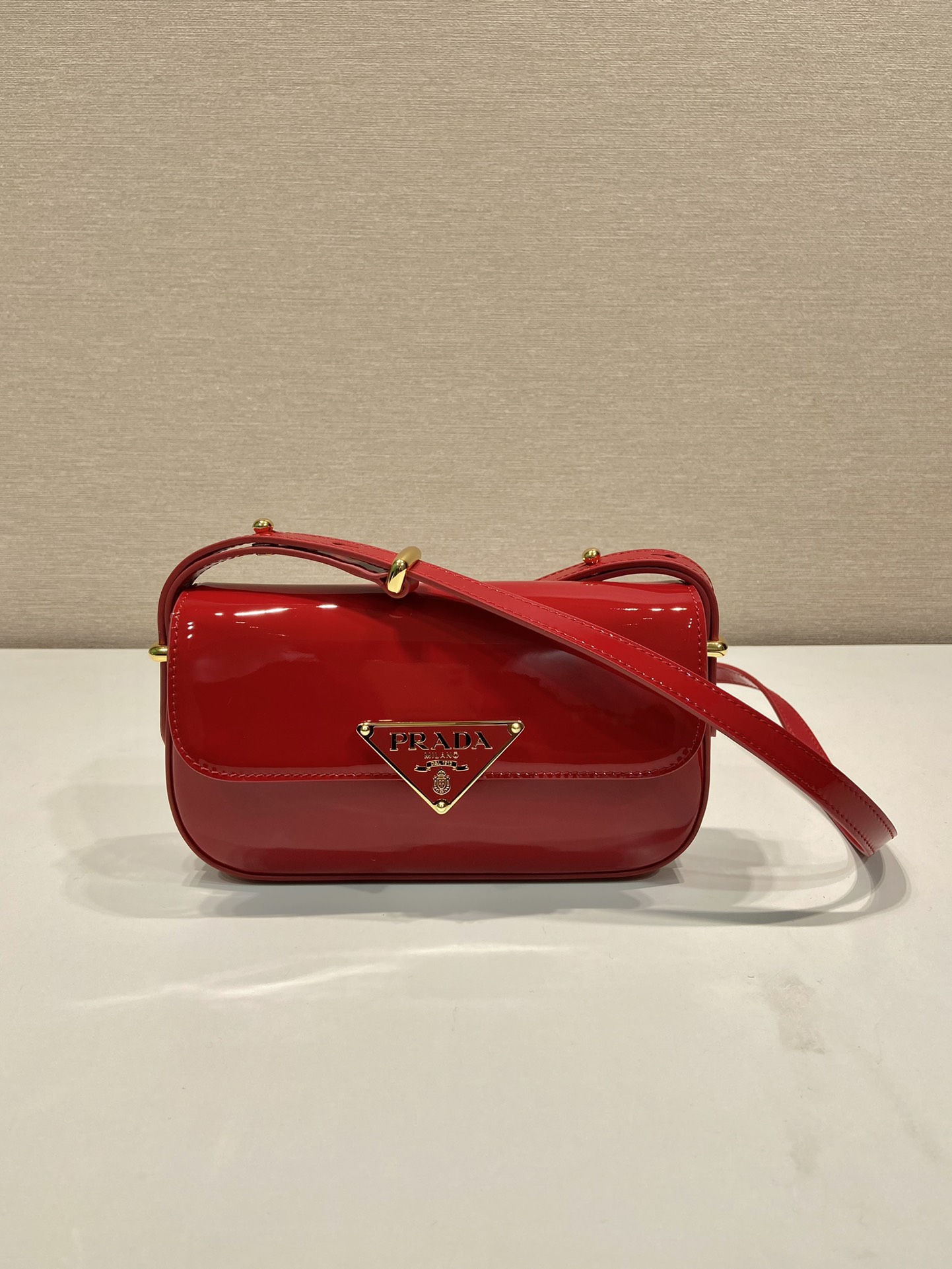 Prada Patent Leather Shoulder Bag 1BD339