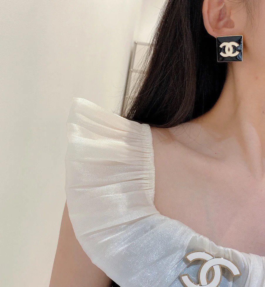 Chanel Square Stud Earrings