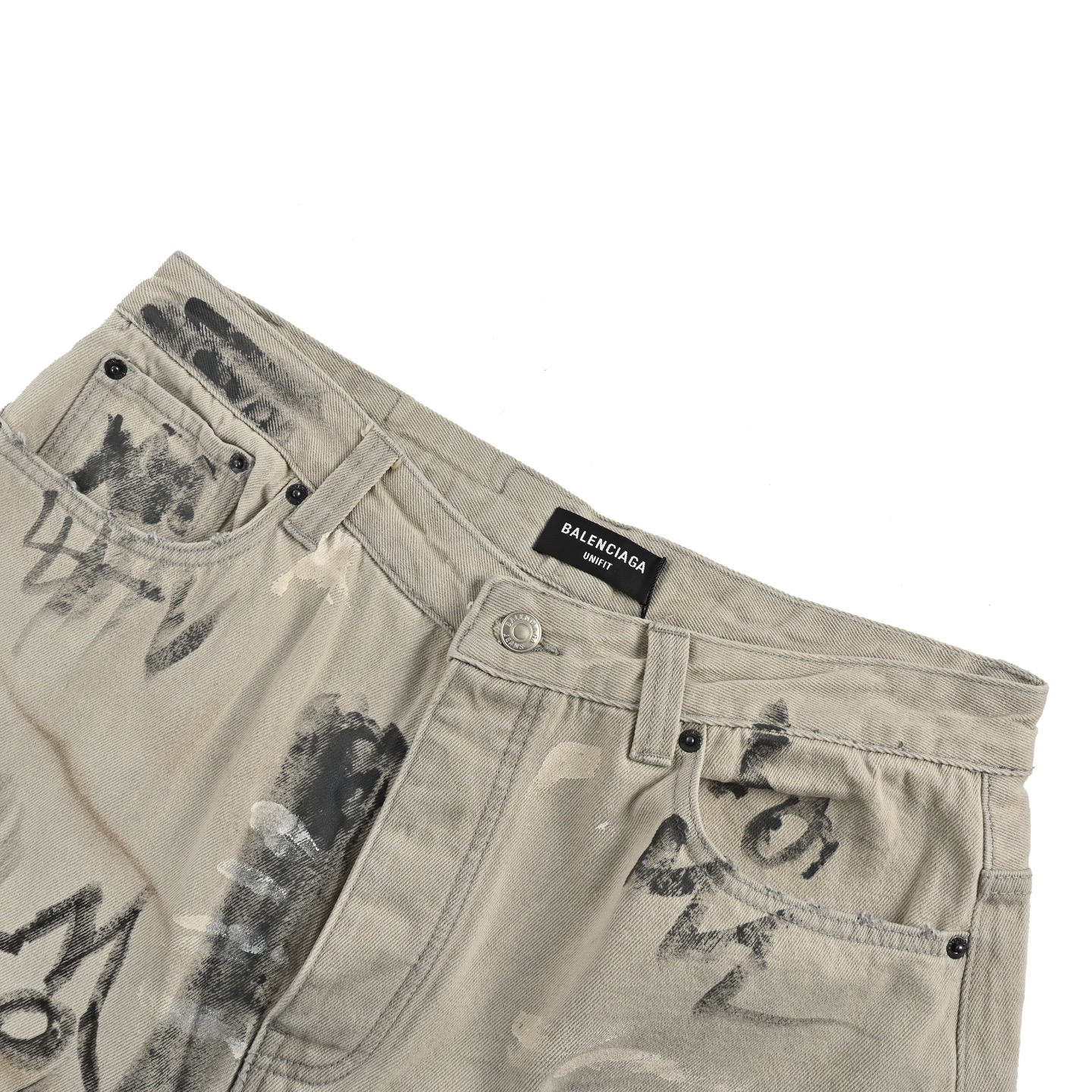 Balenciaga 24Fw colorful graffiti jeans