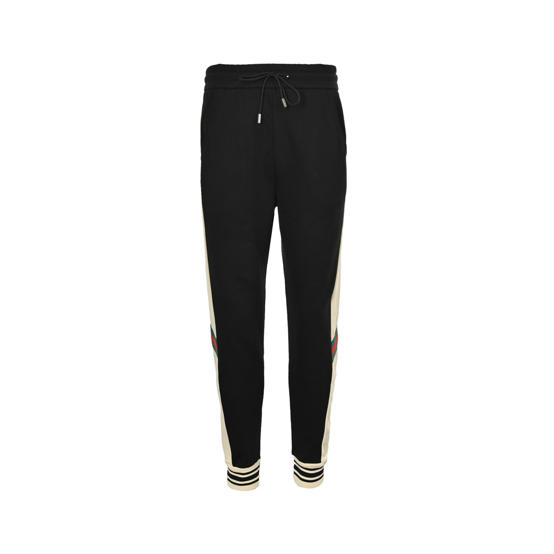 Gucci 24Fw Double G embroidered striped colorblock trousers