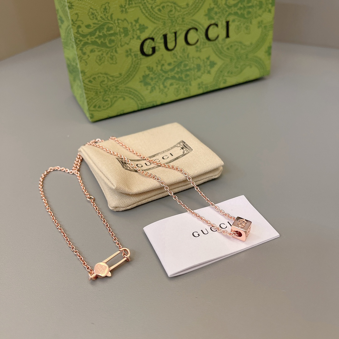 Gucci Cube Rose Gold Necklace
