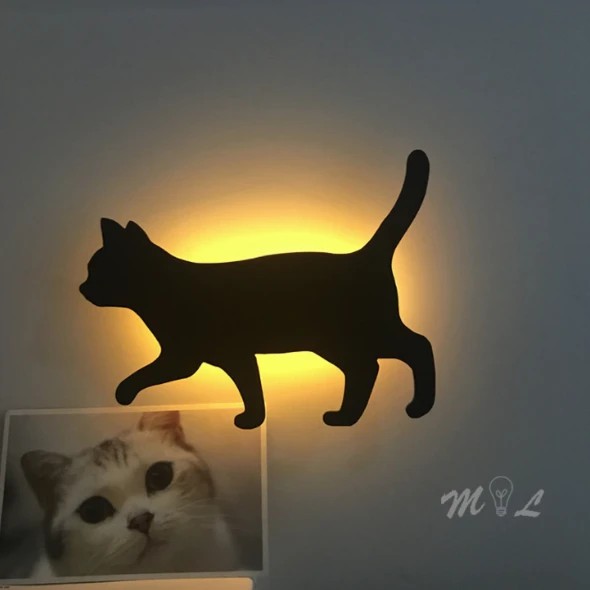 (SUMMER HOT SALE- Save 50% OFF) LED Light and Sound Control Silhouette Night Light - Battery or USB Powered