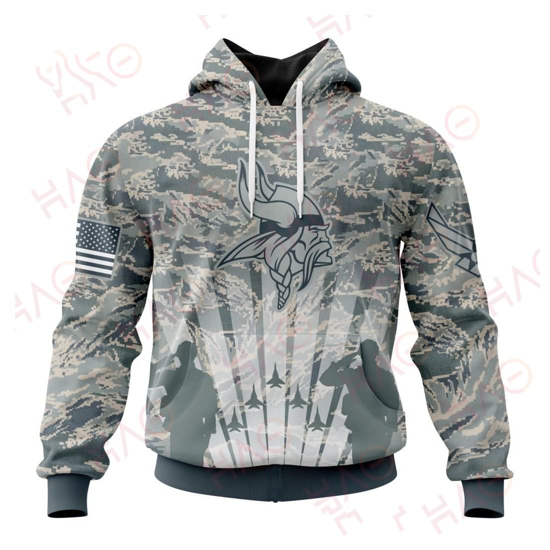 MINNESOTA VIKINGS 3D HOODIE US AIR FORCE