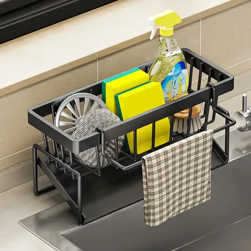 🌟 Say Goodbye to Clutter✨ Stainless Steel Kitchen Sink Storage Rack – For a Neat, Organized Kitchen! 🌟