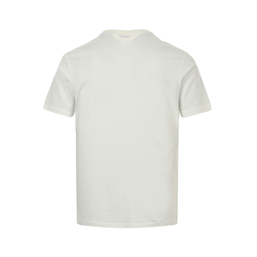 Burberry Blue Knight Horse Printed Round Neck Short Sleeve