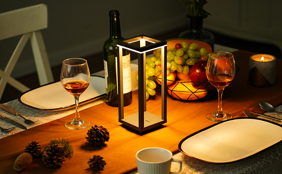 👍Last Day Promotion 60% OFF💥Cordless Waterproof Table Lamp Rechargeable, 3 Color Stepless Dimming