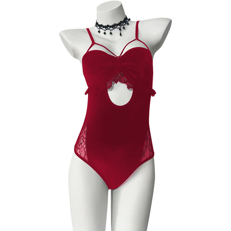 Cosplay Bunny Hollow Out Jumpsuit Lingerie
