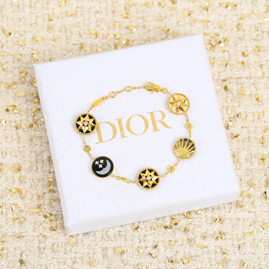 Dior Sun, Moon and Stars Five Flower Bracelet