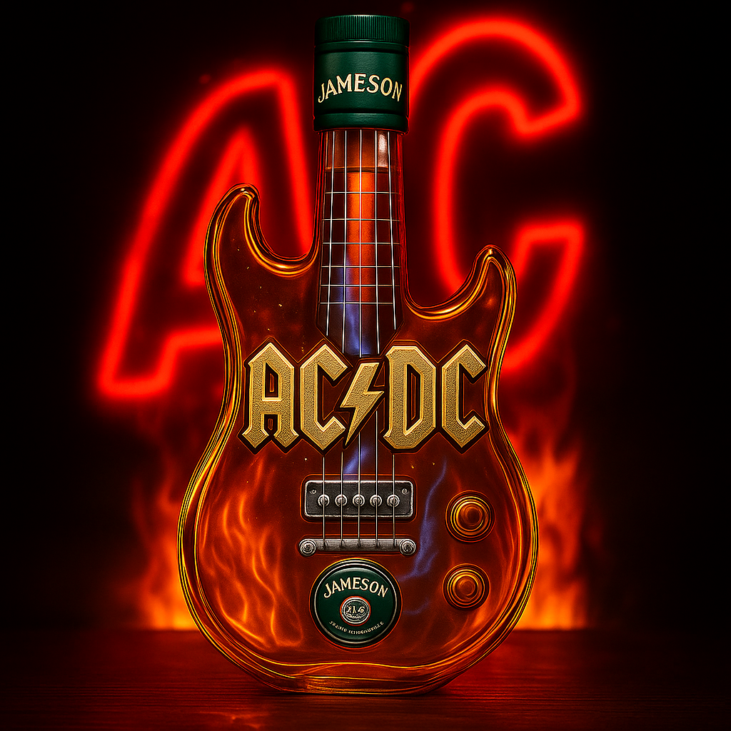 AC⚡DC Whiskey Bottle