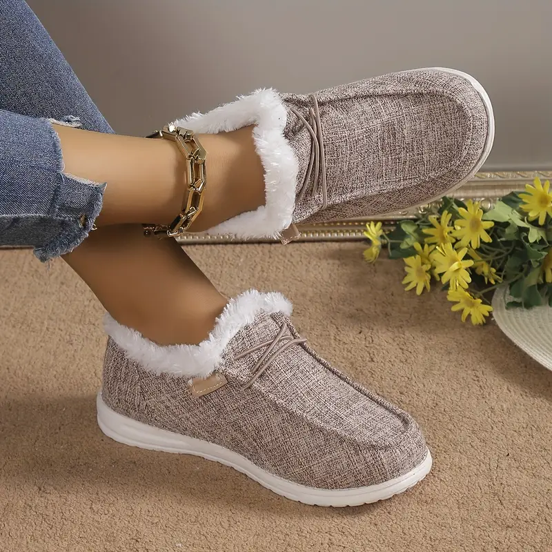 Cozy Fluffy Canvas Slip-On Shoes (🔥Flash Sale - 60% Off)