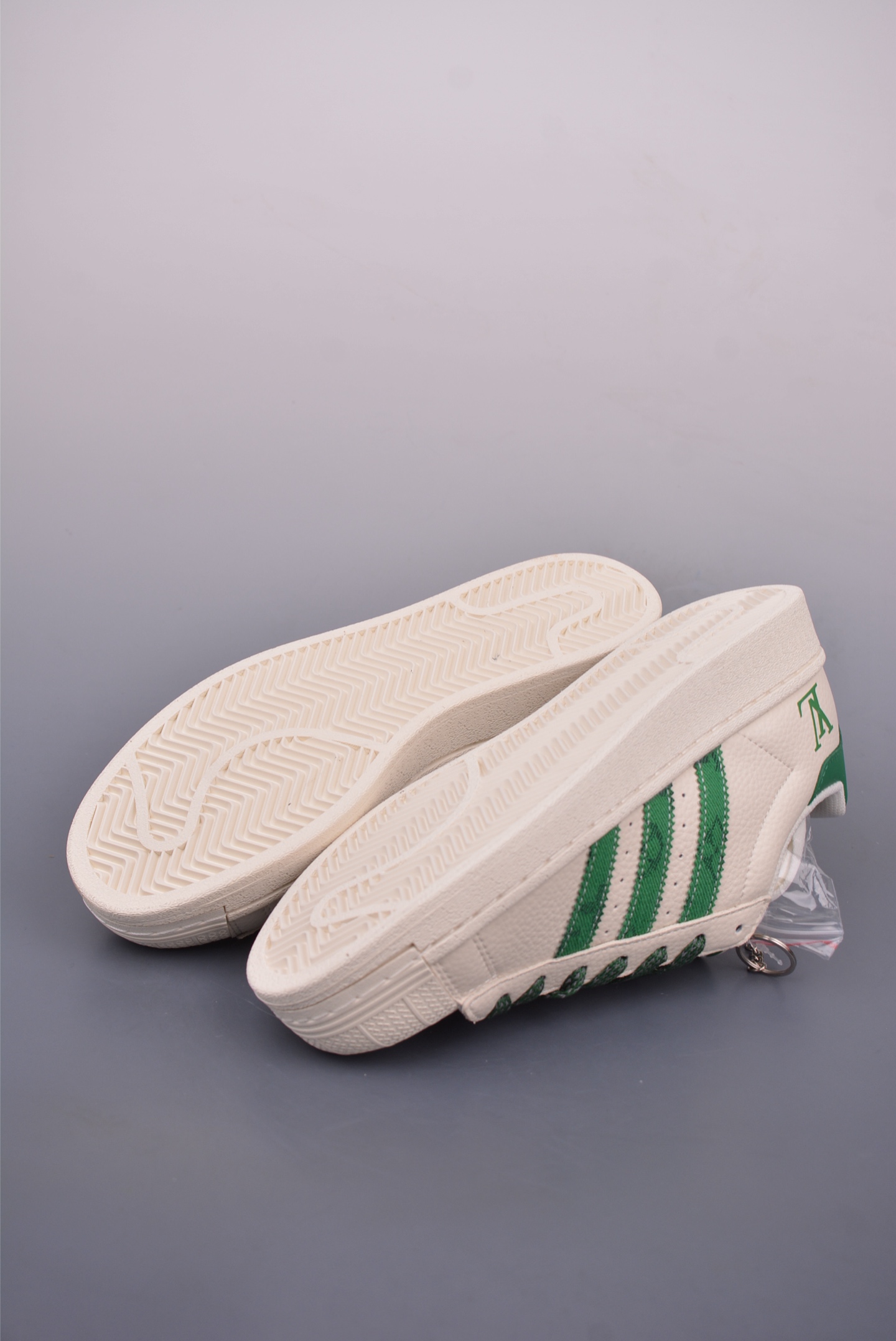 Louis Vuitton x Adidas Originals Superstar Sneakers Off-White Green SX0005