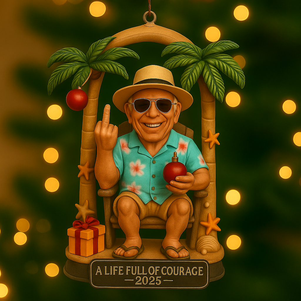 Jimmy Buffett Christmas Ornament