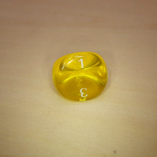 Translucent Gemstone Style D3 (3-Sided) Die Dice