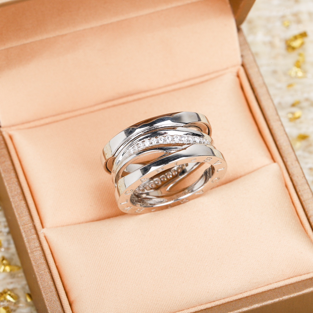 Bulgari wide openwork diamond ring