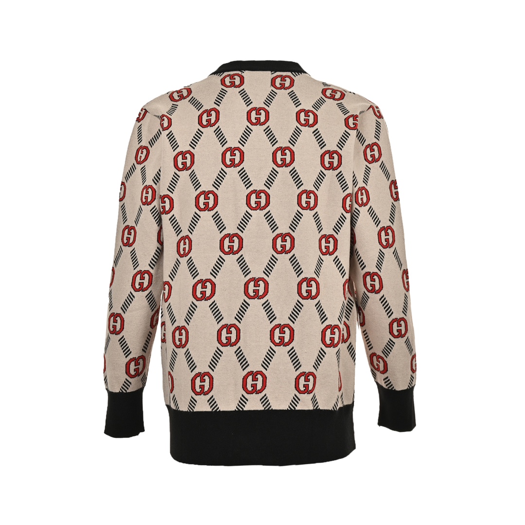 Gucci 24Fw all-over double G jacquard sweater cardigan