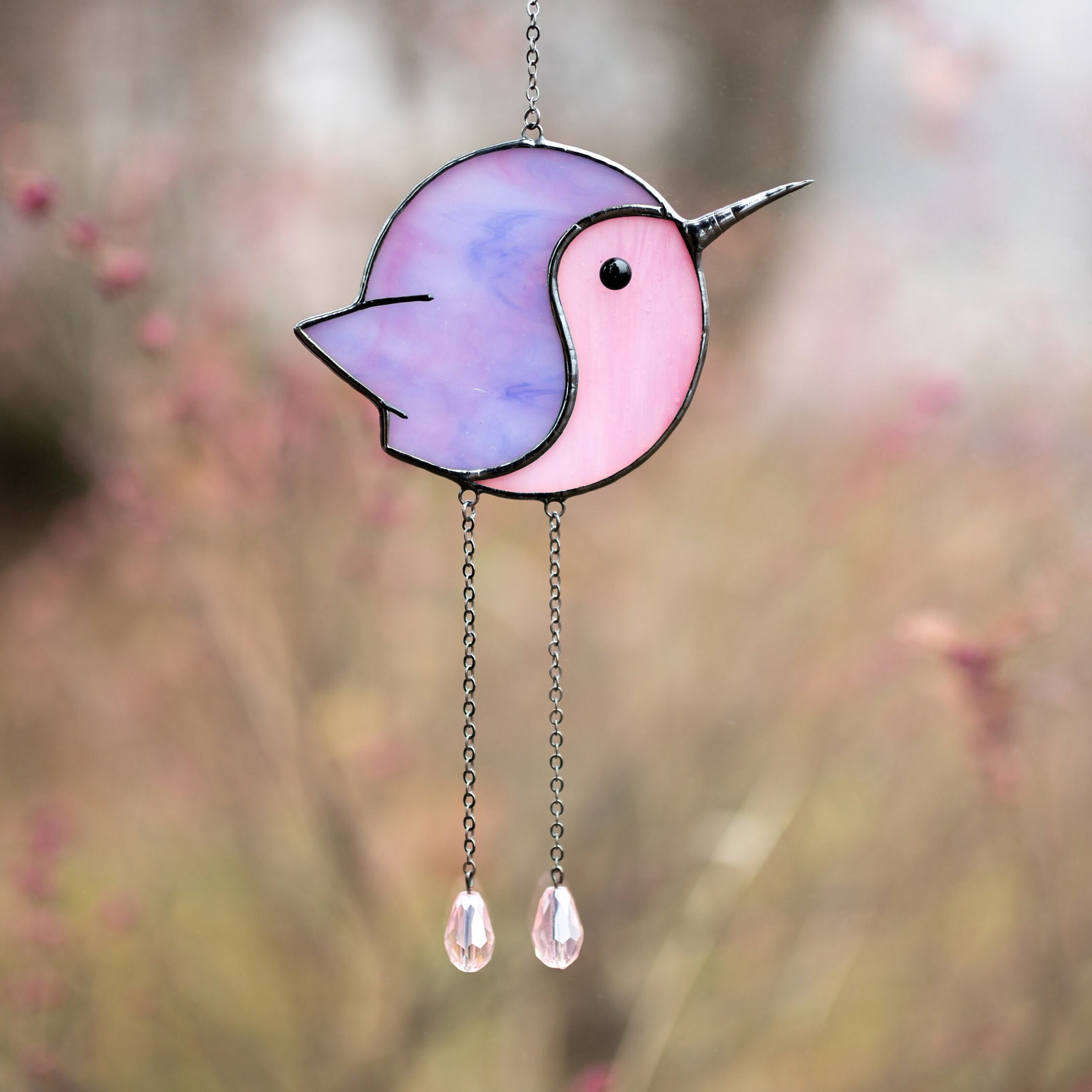 Stained glass Hummingbird Suncatcher