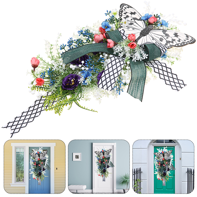 🔥[SAVE 50% OFF]--20 inch Simulation rose butterfly wreath