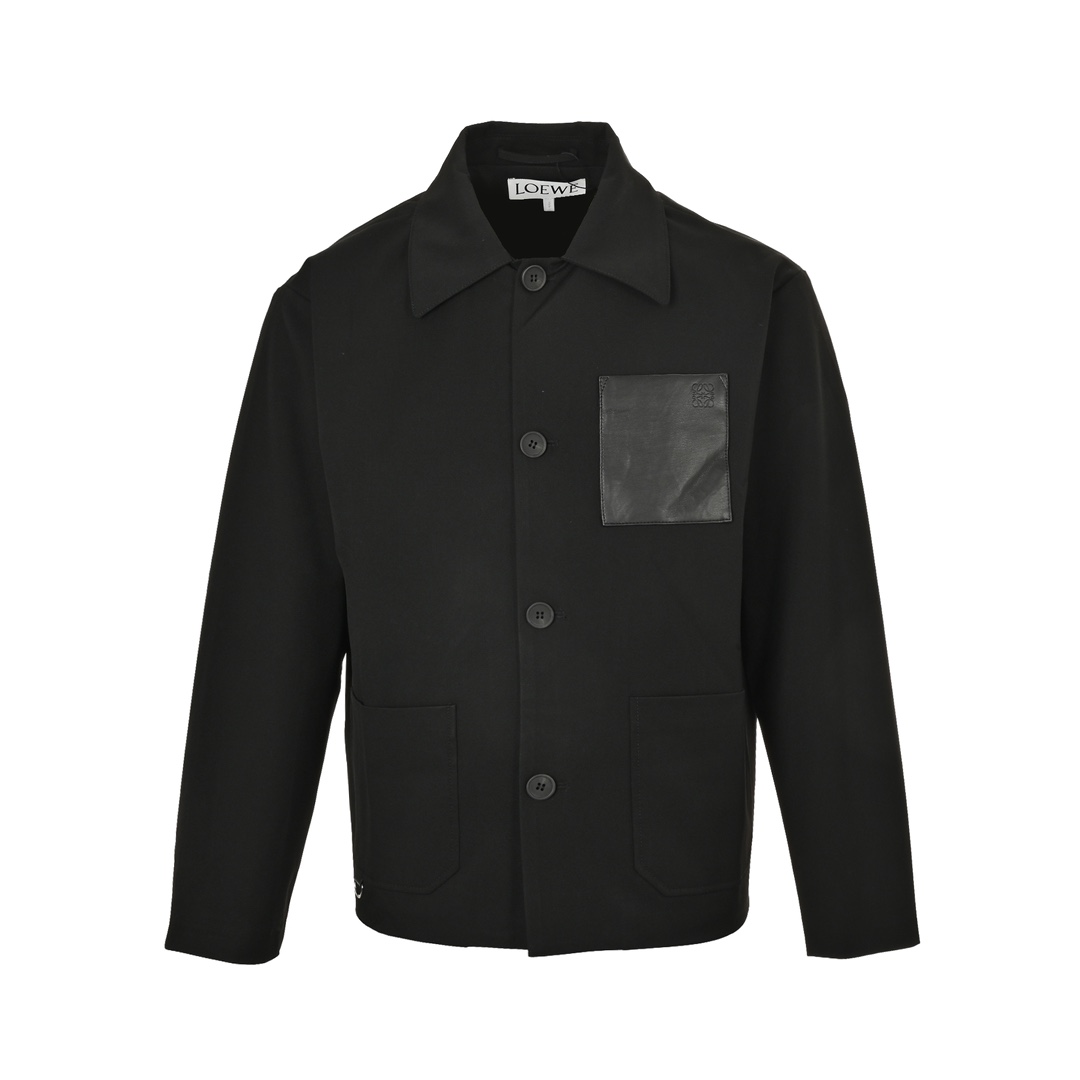Loewe 24Fw three-pocket wool work collar jacket