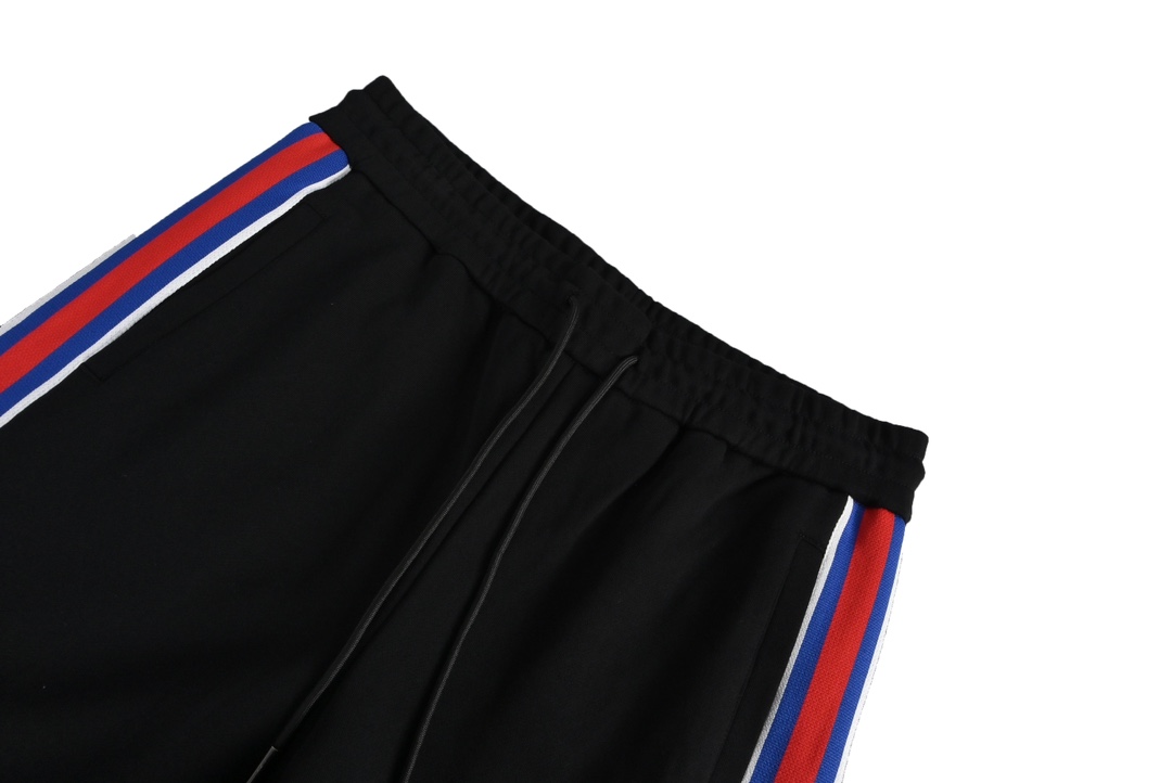 Gucci 23Fw Double G tricolor striped webbing colorblock trousers
