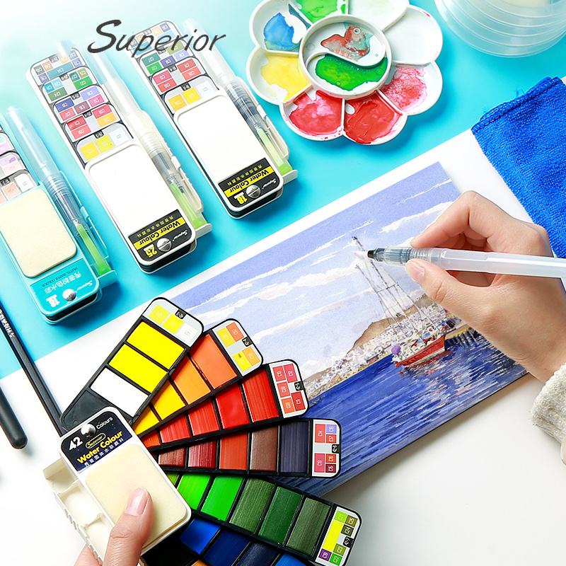 (🔥Last Day Promotion-SAVE 50% OFF)Portable Watercolor Kits--BUY 2 SETS GET 10% OFF & FREE SHIPPING