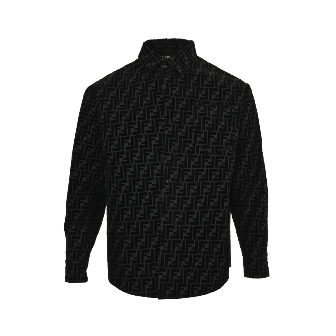 Fendi 24Fw FF flocked all-over print shirt