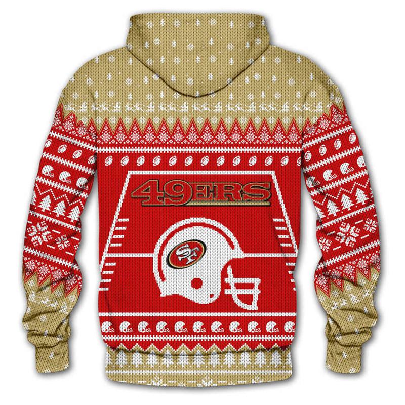 SAN FRANCISCO 49ERS 3D CHRISTMAS HOODIE ABC02