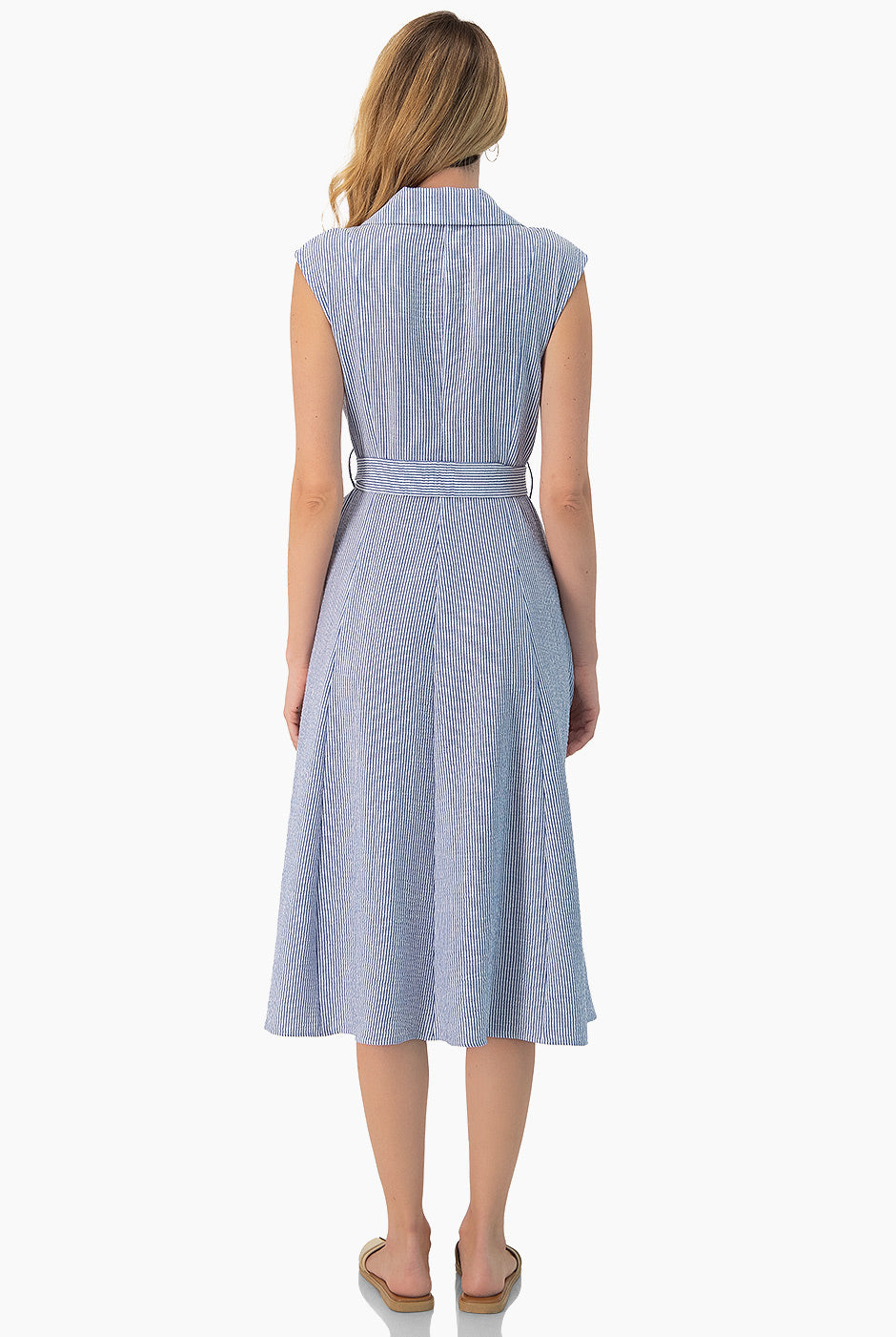 Vestido corto de rayas