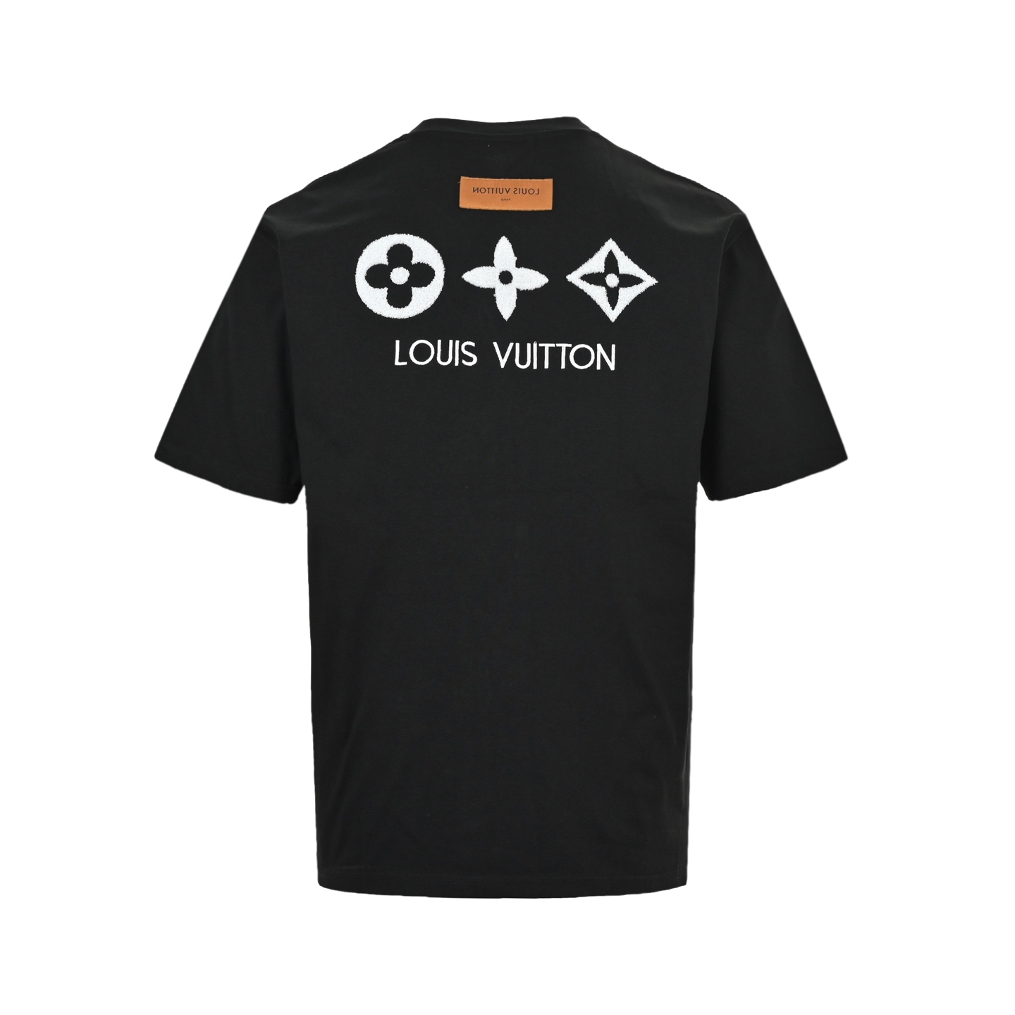 Louis Vuitton 25ss three flower slogan towel embroidered short sleeves